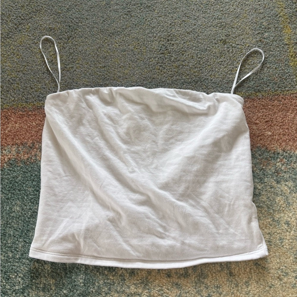 Garage White Women's Strapless Tube Top, EUC XS